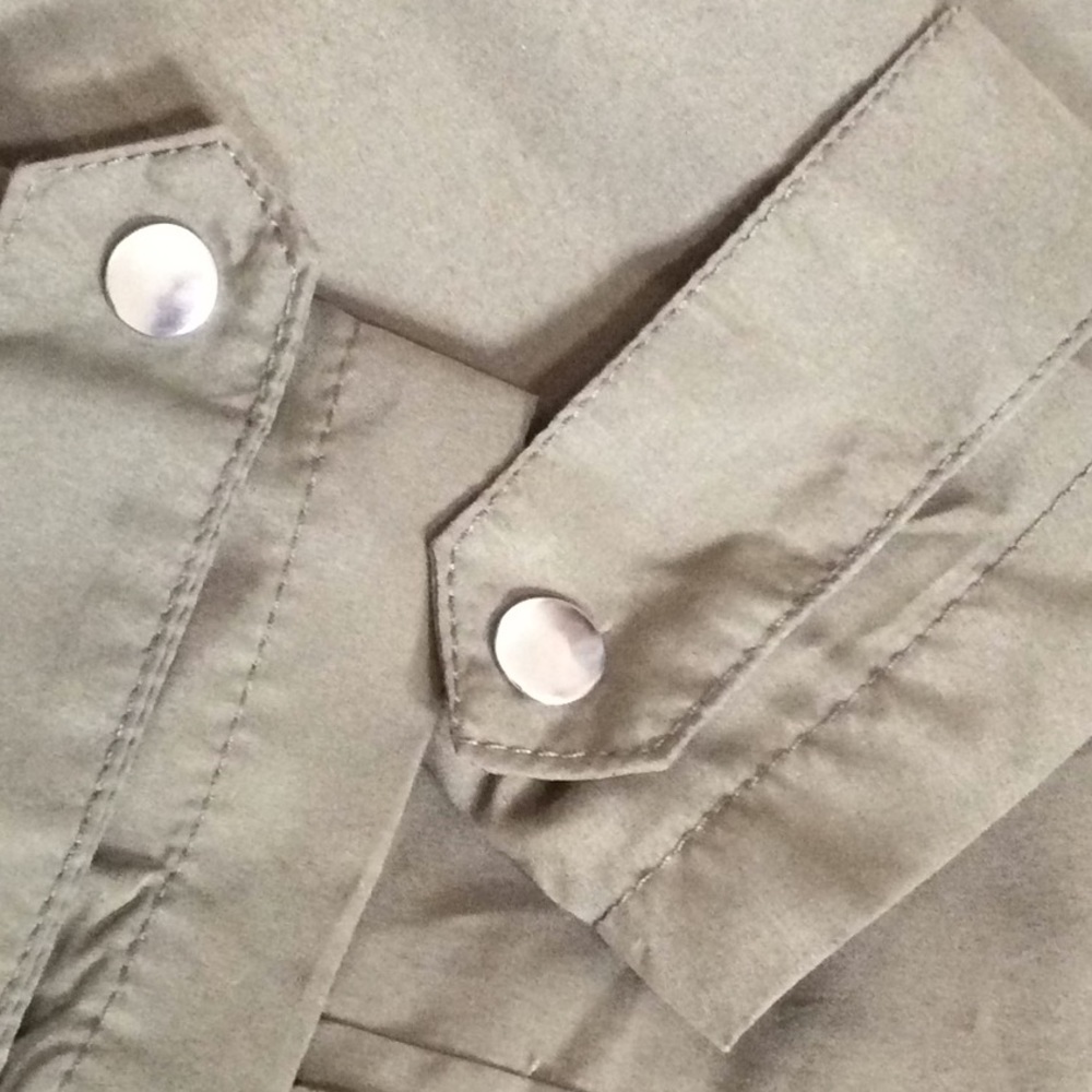 Lightweight Fully Lined Army Green Jacket W/Hood - image 7